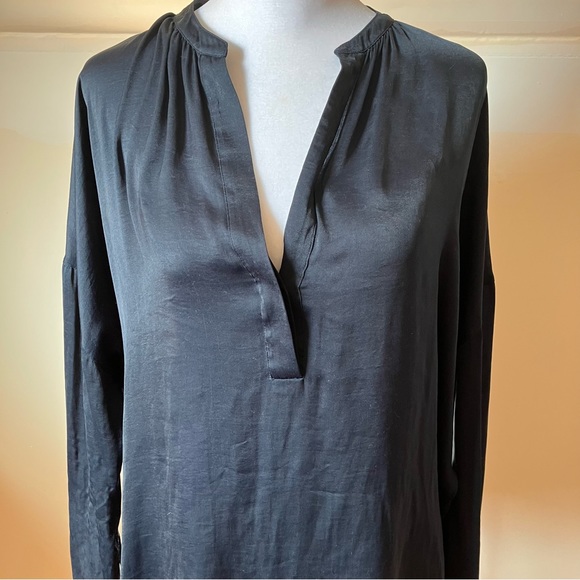 Vince Oversized Blue Long Sleeve Blouse size Small - Picture 8 of 9